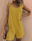 Thessara - Jumpsuit met strikbandjes en zakken