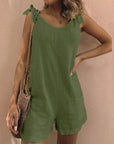 Thessara - Jumpsuit met strikbandjes en zakken