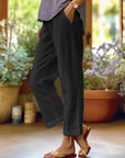 Ixoriae - Ruime Katoenen en Linnen Broek met Elastische Taille