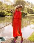 Anavella - Elegante zomerse midi-jurk | Perfect voor bruiloften en zomerfeestjes