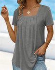 Layla - Square Neck Print T-Shirt