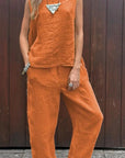 Ardelle - Chique tweedelige set - mouwloze top en elegante broek