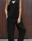 Ardelle - Chique tweedelige set - mouwloze top en elegante broek