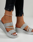 Hysoria - Dames sandalen met gevlochten hakken en gekruiste banden