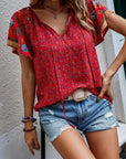 Violet - Floral Print Blouse