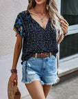 Violet - Floral Print Blouse