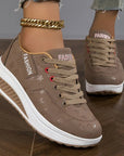 Brelina - Dames sneakers met plateauzool en veters van synthetisch leer voor dagelijks comfort