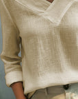 Melyra - Elegante Top met Asymmetrische V-Hals