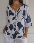 Evorra - Elegante Bloemenprint Top