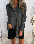 Linda - Suede look blouse