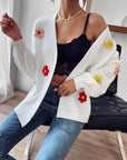 Risette - Gebreid gebloemd vest