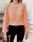 Gisellae - Blouse met Patroon en Lange Mouwen