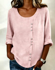 Quillane - T-shirt met Ronde Hals en Lange Mouwen