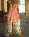Lunelle - Vintage jumpsuit met bloemenpatroon voor dames