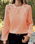 Gisellae - Blouse met Patroon en Lange Mouwen