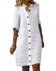 Charlotte - Short Sleeves V-Neck Dress