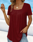 Layla - Square Neck Print T-Shirt