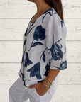 Evorra - Elegante Bloemenprint Top