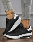 Brelina - Dames sneakers met plateauzool en veters van synthetisch leer voor dagelijks comfort