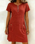 Alythessa - Elegante korte jurk voor dames met comfortabele zakken