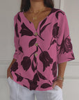 Evorra - Elegante Bloemenprint Top