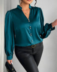 Thaliravelle - Elegante Blouse met Puffmouwen en V-hals