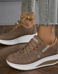Brelina - Dames sneakers met plateauzool en veters van synthetisch leer voor dagelijks comfort