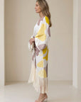 Haveth - Elegante Damesjurk met Franje en Asymmetrische Snit