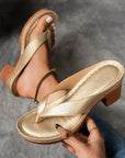 Fynavelle - Dames sandalen met comfortabele hak en elegante ergonomische zool