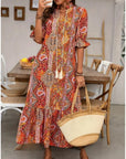 Esther - Elegante V-hals bloemenprint boho jurk voor dames
