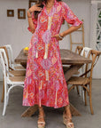 Esther - Elegante V-hals bloemenprint boho jurk voor dames