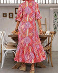 Esther - Elegante V-hals bloemenprint boho jurk voor dames