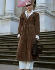 Cléore - Elegante suède Trench Coat voor dames