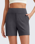 Phaedora - Hoge taille shorts voor dames met diepe zakken