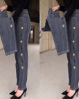 Soraya - Dames Hochelastische Jeans met Hart Patroon Borduurwerk