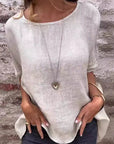 Kira - Casual blouse van katoen en linnen