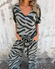 Alina - Tweedelige zebraprint set voor vrouwen