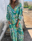 Herminie - Elegante Maxi jurk met prachtige zomerprint voor dames