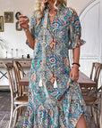 Esther - Elegante V-hals bloemenprint boho jurk voor dames