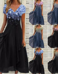 Halina - Elegante zomerjurk met V-Hals en unieke print
