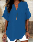 Sylmira - Elegante Losse Blouse met V-hals