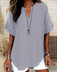 Sylmira - Elegante Losse Blouse met V-hals
