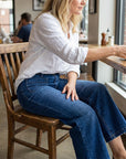 Rexelle - Dames Jeans Hoge Taille Wijde Pasvorm Denim Comfort & Moderne Stijl