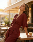 Avelissea - Dames jumpsuit met V-hals