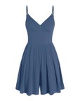 Mirestra - Dames jumpsuit met ribstof short en geïntegreerde uitlopende rok
