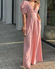 Rosenya - Elegante dames jumpsuit met V-hals en palazzo broek