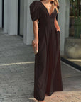 Rosenya - Elegante dames jumpsuit met V-hals en palazzo broek