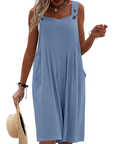 Rhyzelia - Dames Zomer Jumpsuit Zonder Mouwen met Brede Benen