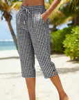 Novirae - Dames capri broek met vichy ruitjes, casual pasvorm