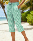 Novirae - Dames capri broek met vichy ruitjes, casual pasvorm